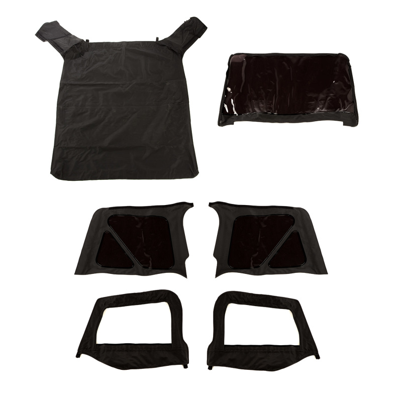 Jeep Wrangler Soft Top - Rugged Ridge - Montana S-Top with Tinted Windows and Door Skins - Black Diamond - `97-`06